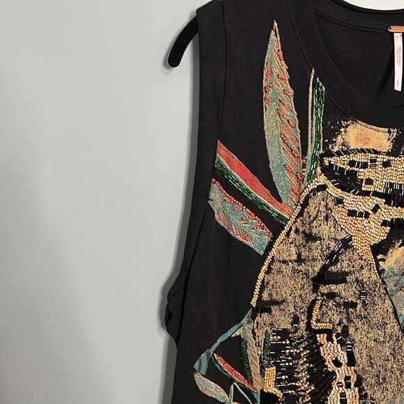 Free People Beaded Jungle Bay Split Side Top - Picture 6 of 11